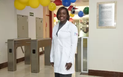Entre Brasil e Haiti, uma médica aprende no HA para transformar o futuro da oncologia pediátrica em seu país